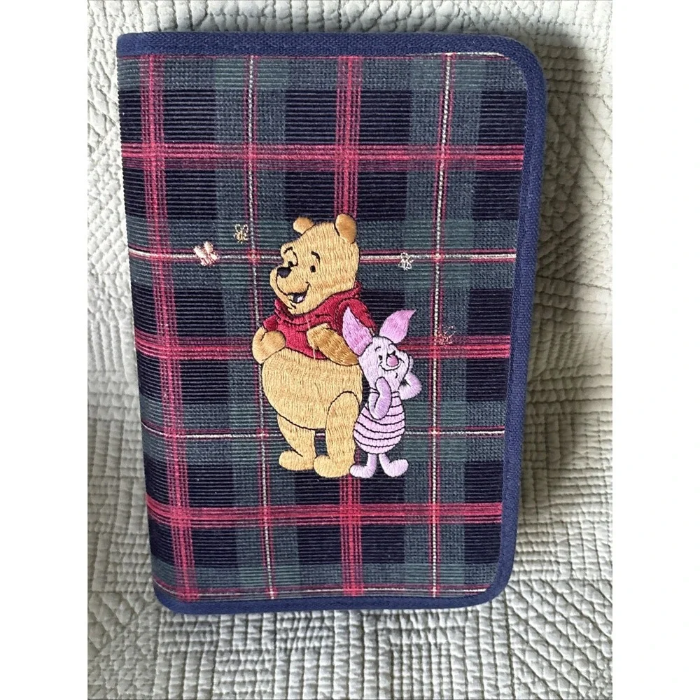 Disney Vintage Winnie The Pooh Piglet Address Book/planner Woven Tapestry Look